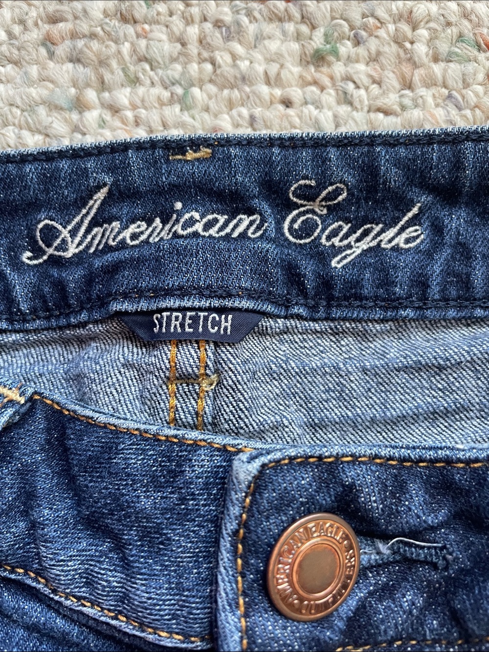 American Eagle Outfitters Dark Blue Denim Women’s Shorts - Picture 4 of 8